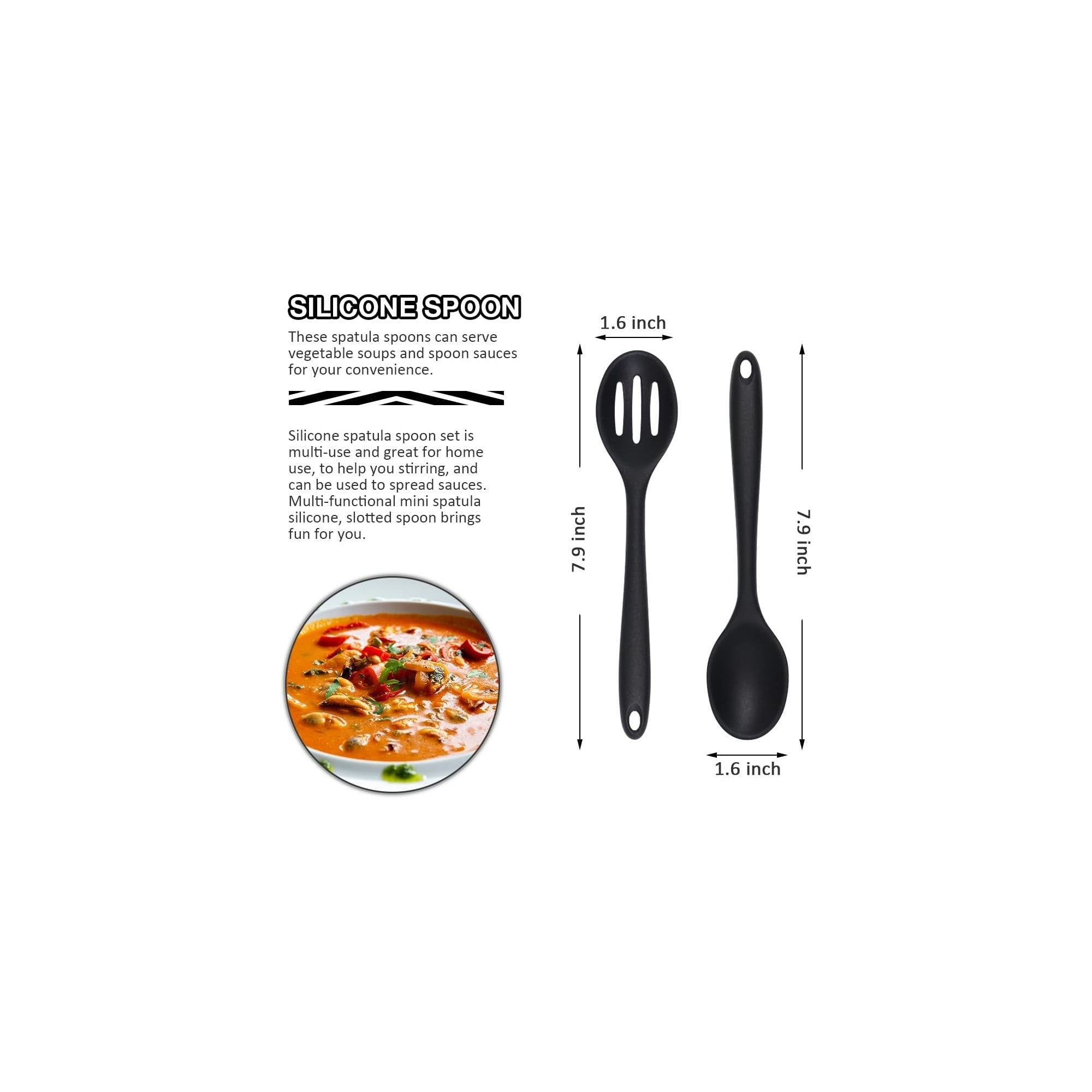 6-Piece Mini Silicone Kitchen Tool Set