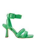 Uvaia Calf Leather Sandals – 8.5cm Sculpted Heel Ankle Strap