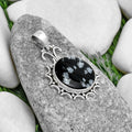 Natural Snow Flake Obsidian Pendant P-1249 SDP120716