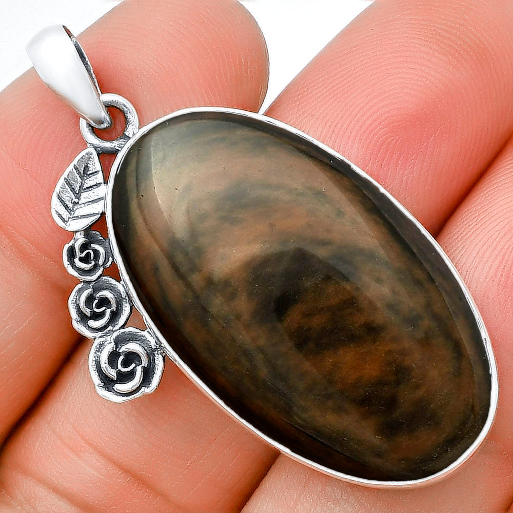 Floral - Natural Hypersthene - Canada Pendant P-1070 SDP139500