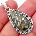 Natural Nipomo Marcasite Agate Pendant P-1514 SDP146081