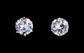 3-Carat CZ Clear Stud Earrings