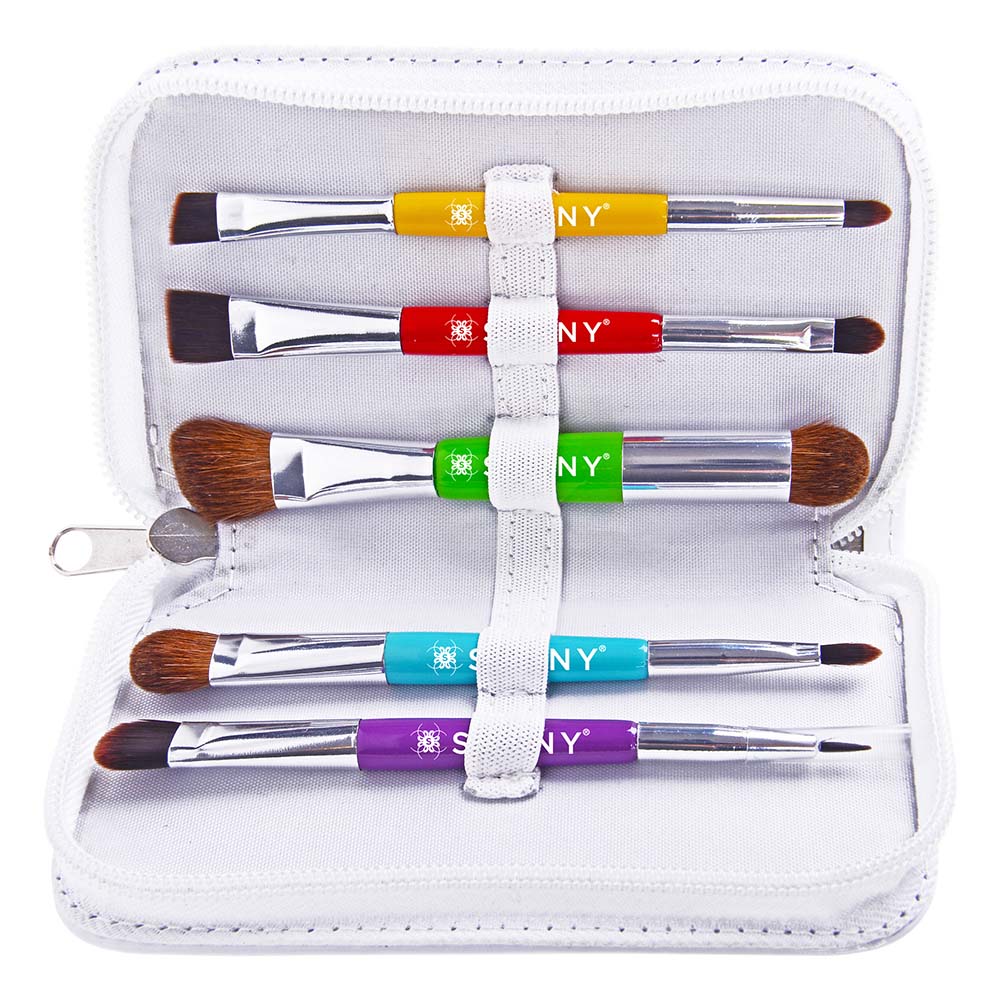TRAVEL MAKEUP BRUSH SET WITH POUCH